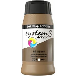 DALER-ROWNEY Daler Rowney System 3 Acrylic Paint Rich Gold (500ml)