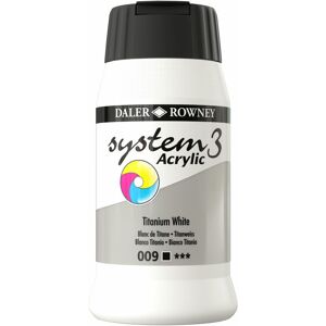 DALER-ROWNEY Daler Rowney System 3 Acrylic Paint Titanium White (500ml)