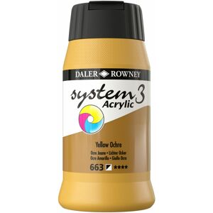 DALER-ROWNEY Daler Rowney System 3 Acrylic Paint Yellow Ochre (500ml)