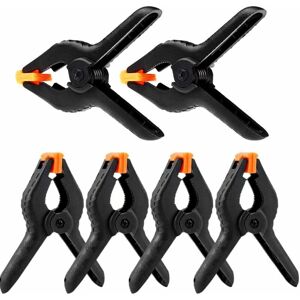 Denuotop - Heavy Duty Plastic Spring Clips 6 Pack, ideal for woodworking projects, photo studios, arts and crafts