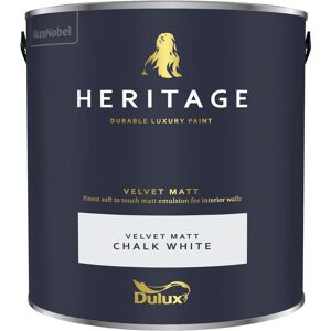 Dulux Heritage - Velvet Matt - 2.5L - Chalk White - Chalk White