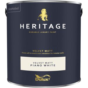 Dulux Heritage - Velvet Matt - 2.5L - Piano White - Piano White