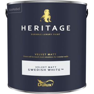 Dulux Heritage Velvet Matt - 2.5L - Swedish White - Swedish White