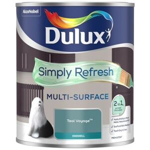 Dulux Retail - Dulux Simply Refresh Multi-Surface Eggshell Paint - Teal Voyage - 750ml - Teal Voyage