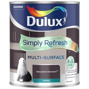 DULUX RETAIL Dulux Simply Refresh Multi-Surface Eggshell Paint - Decadent Damson - 750ml - Decadent Damson