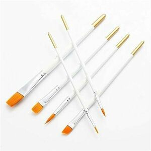 Hoopzi - Painting Brushes, Nylon Oil Painting Brush Set Acrylic Paint, Painting Brush Set, for Watercolor and Watercolor Oil Painting - 6 Pieces