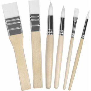 LANGRAY Pcs Paint Brushes, Six Sizes Artist Paint Brush Set Art Paint Brush Oil Painting Acrylic Paint Brush, Paint Brushes Set Paint Brush for Beginner