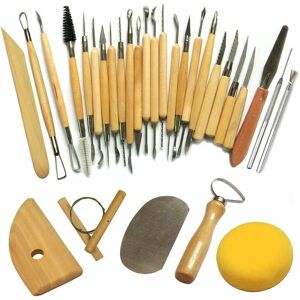 HOOPZI Pottery Tool Carving Tools Clay Burin for Potter / Ceramic Artist Kit 30 Pcs