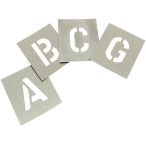 Stencils - Set of Zinc Letters 3.in - ,