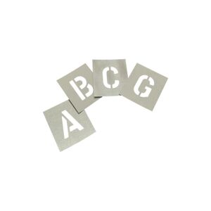 Set of Zinc Stencils Letters 6.in - ,