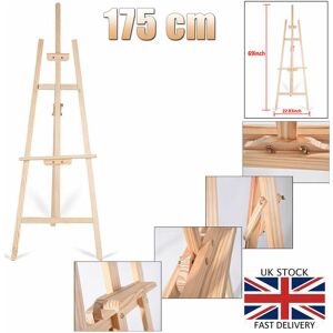 DAY PLUS Studio Easel 1.75m/69 Inch Foldable Wooden A-Frame Painting Painter Drawing Stand Board Art Display Show Easel Artist Sketching Wedding Craft Pine