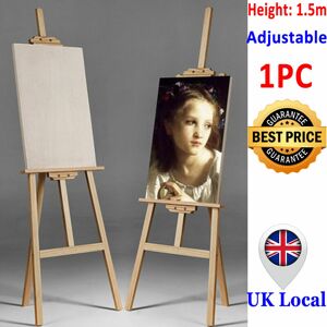 DAY PLUS 1.5M/59 inch Studio Easel A-Frame Wooden Folding Pine Wood Artist Art Craft Adjustable Display Exhibition for Wedding Drawing Painting Show Holder