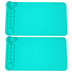 TLILY 2-Pack of Silicone Graffiti Painting Pads Clear Tracing Coloring Book Craft Pad Art Color Palette(Green) TLILY 2-Pack of Silicone Graffiti Painting Pads Clear Tracing Coloring Book Craft Pad Art Color Palette(Green)