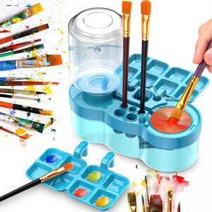 YS-YALOTRS Brush Rinser Paint Brush Cleaner, Multifunctional Brush Washing Box Art Tools with Water Circuit, Brush Holder and Palette, Gifts for Little Artists YS-YALOTRS Brush Rinser Paint Brush Cleaner, Multifunctional Brush Washing Box Art Tools with Water Circuit, Brush Holder and Palette, Gifts for Little Artists