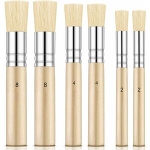 ODIPIE Pieces Wooden Stencil Brushes Pure Natural Stencil Brushes Bristle Paint Brushes for Acrylic Watercolor Oil Painting Stencil diy Craft Project, 3 ODIPIE Pieces Wooden Stencil Brushes Pure Natural Stencil Brushes Bristle Paint Brushes for Acrylic Watercolor Oil Painting Stencil diy Craft Project, 3