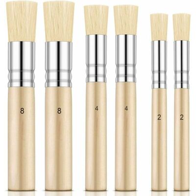 ODIPIE Pieces Wooden Stencil Brushes Pure Natural Stencil Brushes Bristle Paint Brushes for Acrylic Watercolor Oil Painting Stencil diy Craft Project, 3 ODIPIE Pieces Wooden Stencil Brushes Pure Natural Stencil Brushes Bristle Paint Brushes for Acrylic Watercolor Oil Painting Stencil diy Craft Project, 3