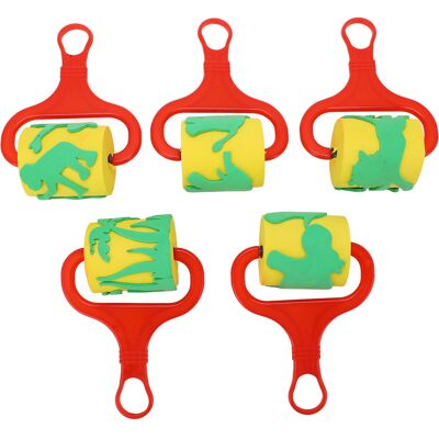 STUNACY 5 Pcs Sponge Roller Stamp Kids Eva Sponge Graffiti Paint Roller Stamp Brush Diy Hand Made Art Painting Tools STUNACY 5 Pcs Sponge Roller Stamp Kids Eva Sponge Graffiti Paint Roller Stamp Brush Diy Hand Made Art Painting Tools
