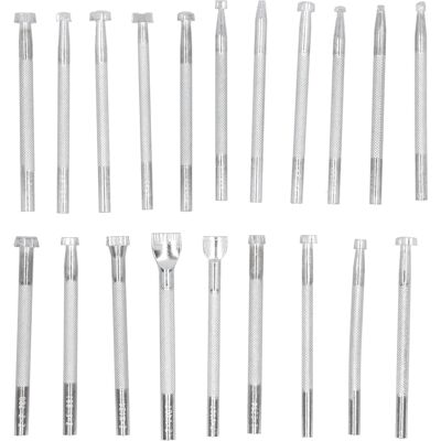 STUNACY 20pcs Leather Stamp Punch Stamping Carving Pattern Making Tool Leathercraft Embossing Mold STUNACY 20pcs Leather Stamp Punch Stamping Carving Pattern Making Tool Leathercraft Embossing Mold