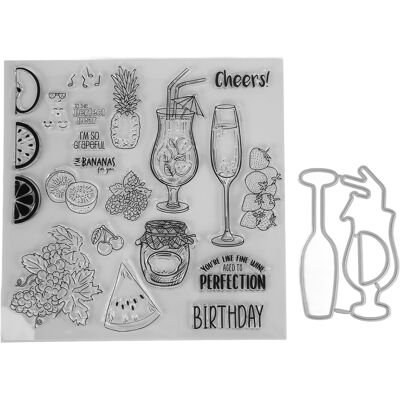 STUNACY Clear Stamp Kit Unique Shape Decorative Transparent Template Embossing Cutting Die Set For Diy Scrapbook Crafts STUNACY Clear Stamp Kit Unique Shape Decorative Transparent Template Embossing Cutting Die Set For Diy Scrapbook Crafts