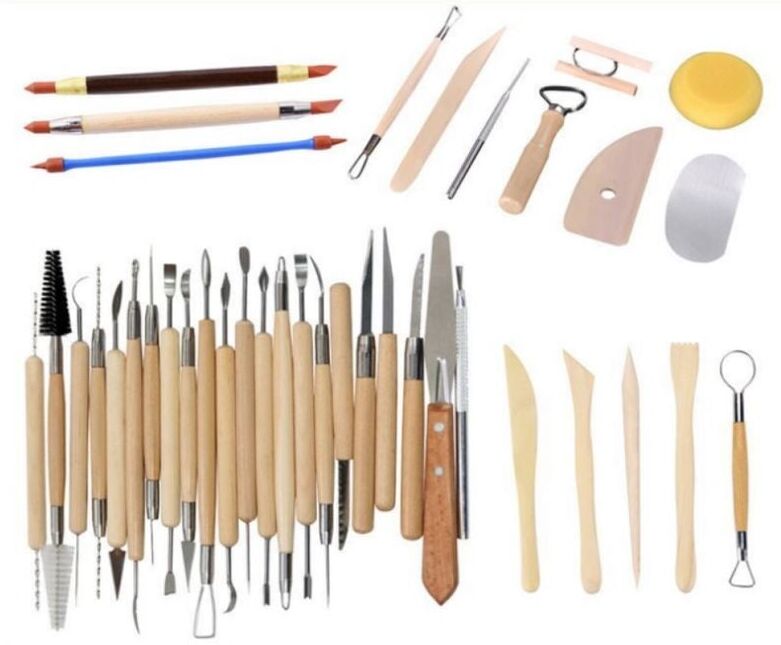 Sollbry - Clay Tools 38Pcs Pottery Tools Clay Sculpting Tools for Kids Polymer Clay Tool Kit Ceramic Tools for diy Crafts Modeling Clay Sculpting