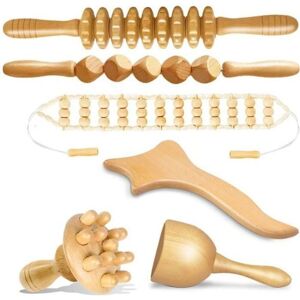 BASETBL Complete 6-Piece Maderotherapy Kit for Cellulite Treatment: Wooden Massage Tool, Anti-Cellulite, Lymphatic Drainage, Manual Massage Device BASETBL Complete 6-Piece Maderotherapy Kit for Cellulite Treatment: Wooden Massage Tool, Anti-Cellulite, Lymphatic Drainage, Manual Massage Device
