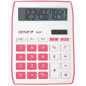 840P 10 Digit Desktop Calculato Pink - Pink - Genie