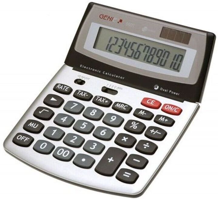 Valuex - 560T 12 Digit Desktop Calculato Silve