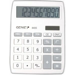 840S 10 Digit Desktop Calculato Silve - Silver - Genie