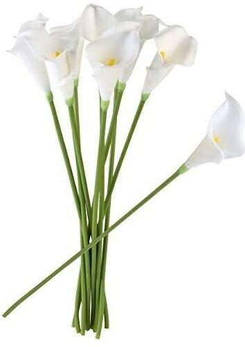 Wedding Flowers 10 Pcs Artificial pu Calla Lily Bridal Wedding Flower Bouquets - Denuotop