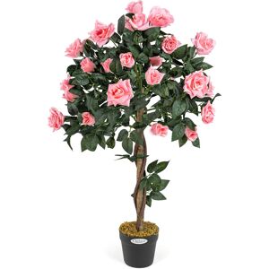 CHRISTOW Artificial Rose - Pink (3ft) - Pink