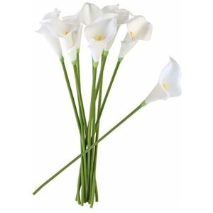 Denuotop - Wedding Flowers 10 Pcs Artificial pu Calla Lily Bridal Wedding Flower Bouquets