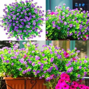 Hoopzi - Outdoor Artificial Flower Bouquets 15 Pack - uv Resistant