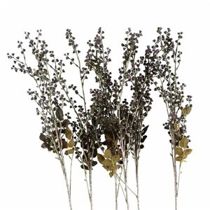 Leaf Pack of 6 x 85cm Artificial Dark Berry Stem