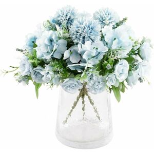 Hoopzi - 3 pieces Bouquet of Roses Hydrangea Artificial Silk Flowers Bridal Flower Arrangement Wedding Bouquet home decoration Generic decoration Hoopzi - 3 pieces Bouquet of Roses Hydrangea Artificial Silk Flowers Bridal Flower Arrangement Wedding Bouquet home decoration Generic decoration