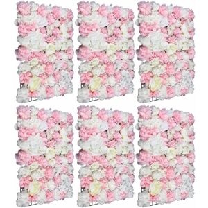 CNCEST 6 Pcs Artificial Flower Wall Hydrangea Panel Bouquet Wedding Party Home Decor CNCEST 6 Pcs Artificial Flower Wall Hydrangea Panel Bouquet Wedding Party Home Decor