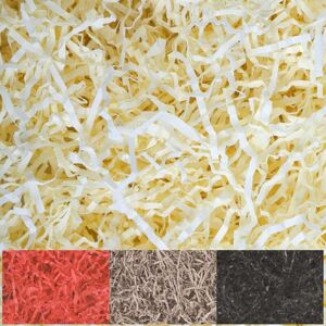 CREATIVE DECO Shredded Kraft Paper Filler for Gift Packaging – 1 kg Cream CREATIVE DECO Shredded Kraft Paper Filler for Gift Packaging – 1 kg Cream