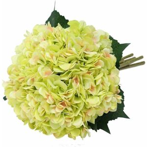 Trimec - Fleur d'hydrangea artificielle de 5 pcs simples longues soie tige 6,3 pouces tête Hortensia Bouquets pour le mariage, la maison, hôtel, Trimec - Fleur d'hydrangea artificielle de 5 pcs simples longues soie tige 6,3 pouces tête Hortensia Bouquets pour le mariage, la maison, hôtel,