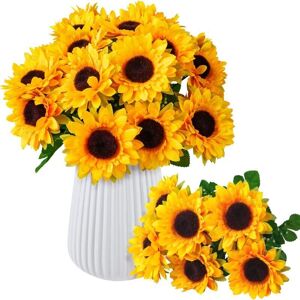 SNQ Set of 3 Artificial Flower Bouquets, Sunflowers, Artificial Flowers for Indoor and Outdoor Use, Sunflowers for Floral Decorations, Arrangements, SNQ Set of 3 Artificial Flower Bouquets, Sunflowers, Artificial Flowers for Indoor and Outdoor Use, Sunflowers for Floral Decorations, Arrangements,
