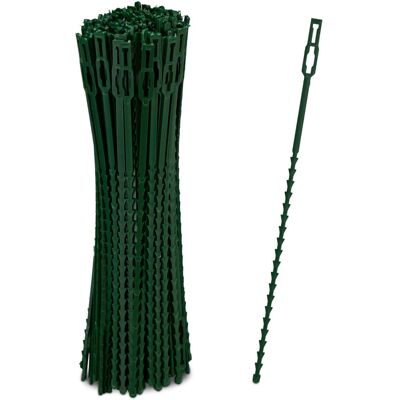 Relaxdays - Plant Ties, Set of 400, 23cm, Adjustable Flower Holders, Reusable, Fixing Flowers, for Gardening & Home, Green Relaxdays - Plant Ties, Set of 400, 23cm, Adjustable Flower Holders, Reusable, Fixing Flowers, for Gardening & Home, Green