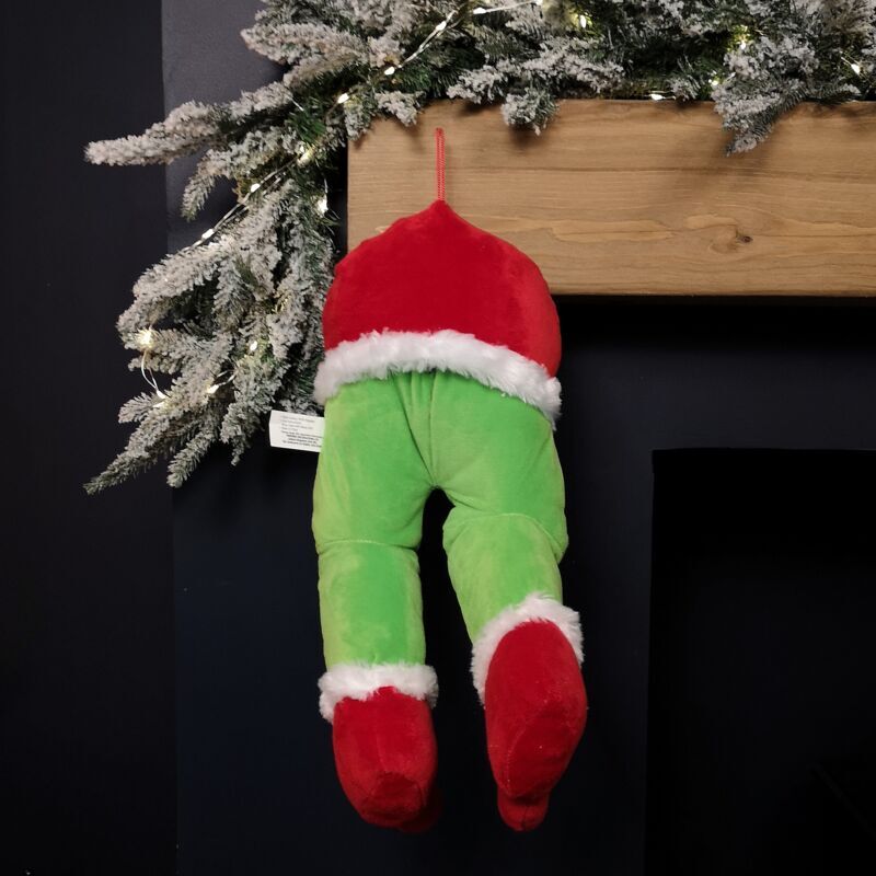 Premier Decorations - 32cm Door Hanging Laughing Elf Animated Indoor Christmas Decoration