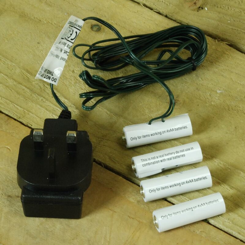 PREMIER DECORATIONS 4 x 6V AA Money Saving Battery Replacement Plug In Adapter