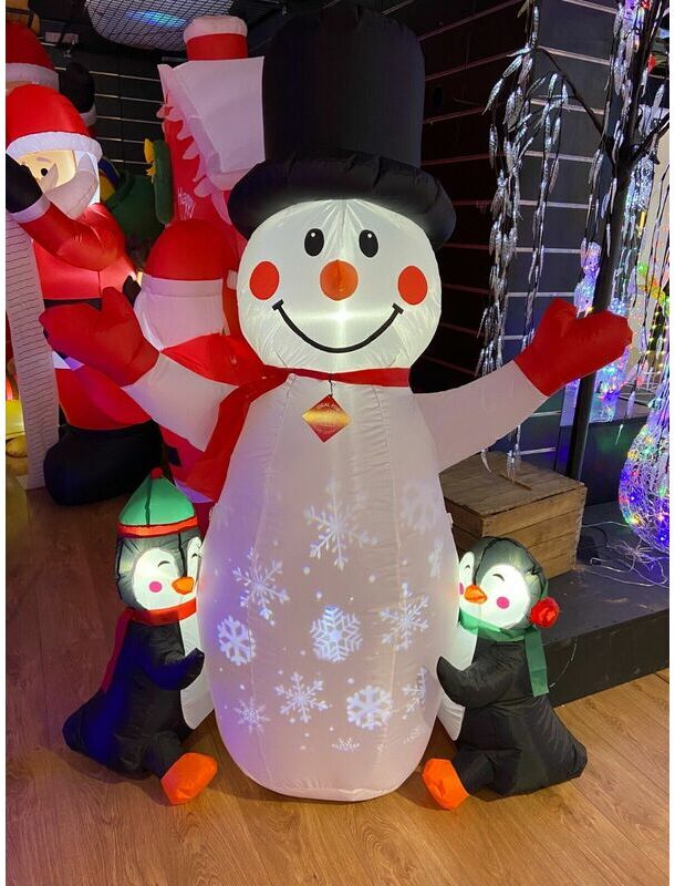 Premier - Christmas Decoration Snowman Penguins Outdoor large Inflatable 1.8m