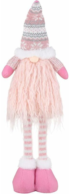 Christmas Decorations Santa Claus GNOME Tomte 57 cm Tall, Doll Ornament Santa Swedish Figurines, Scandinavian Dwarf Gifts (Pink) HIASDFLS