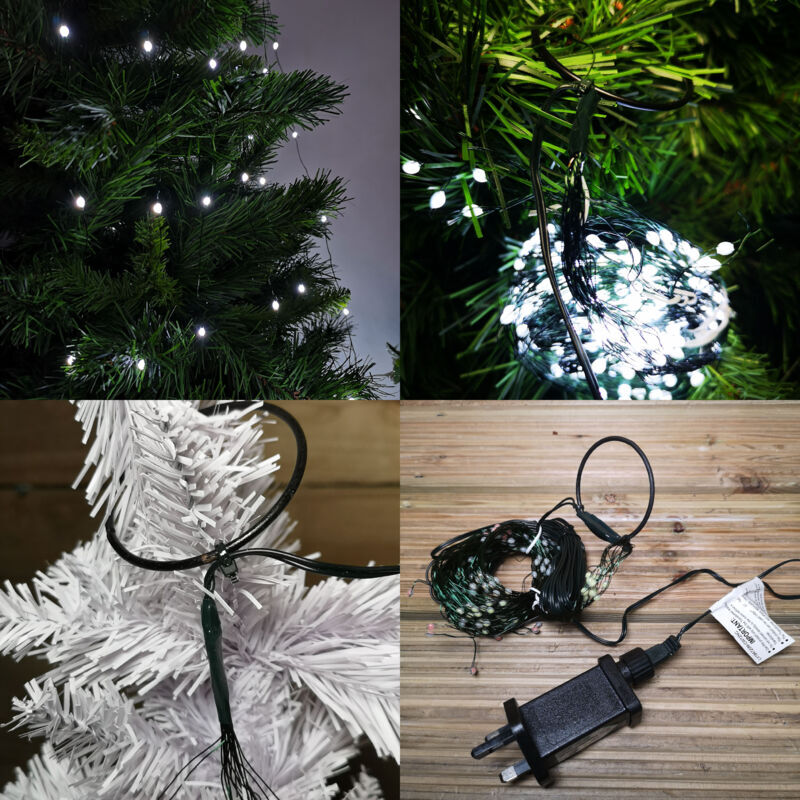 Premier Decorations - Premier Christmas 400 White Multifunction led Waterfall Brights