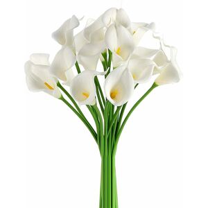 Denuotop - 10 Artificial Calla Lily's Flowers: Latex Real Touch Bouquet Arrangement for Wedding Decoration Bedroom Office Party Home Decor, Great