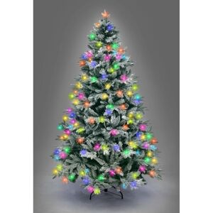 SHATCHI 10FT Prelit Green Lapland Fir Christmas Tree Multicolour LEDs - Green