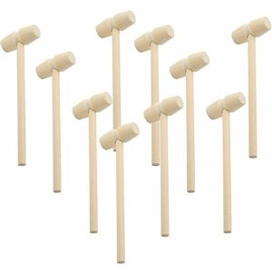 HOOPZI 10pcs Mini Wooden Hammer Crab Lobster Hammering Mallets Seafood Shell crack Hammer Arts Crafts Supplies