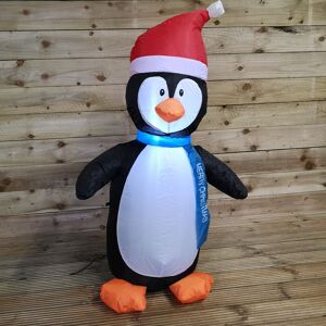 Samuel Alexander - 1.2m Premier Christmas led Inflatable Outdoor Penguin with Santa Hat and Scarf