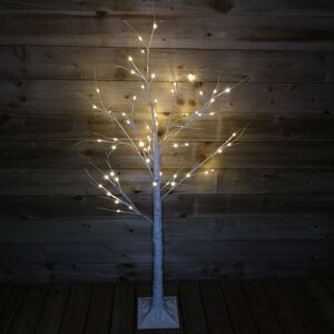 Snowtime - 1.5m (5ft) Christmas Outdoor Birch Tree with 64 Warm White LEDs