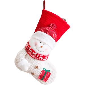 Tinor - 18 Inch Christmas Stocking Large 3D Christmas Snowman Stocking for Christmas Party Custom Decorative Stockings Warm Knit Design for Men Women